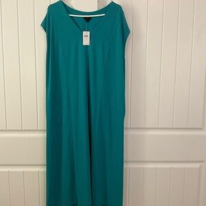 J. Jill Elegant Teal Short Sleeve Dress size L